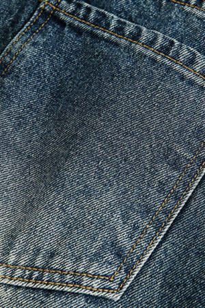 Concert Outfit Washed Wrinkle Loose Jeans