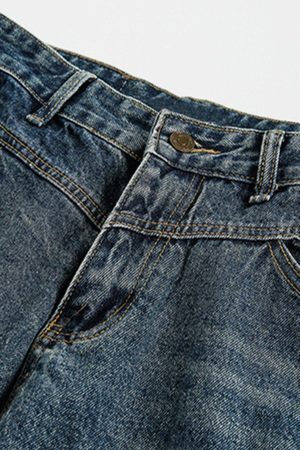 Concert Outfit Washed Wrinkle Loose Jeans