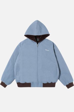 Concert Outfit Washed Zip-Up Hooded Jacket