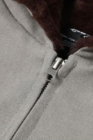 Concert Outfit Washed Zip-Up Hooded Jacket