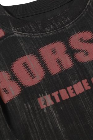 Concert Outfit Wasteland Dirty Dye Oversized Graphic T-Shirt