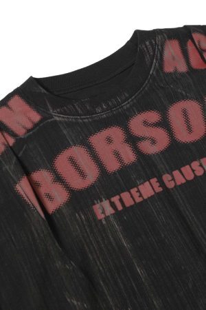 Concert Outfit Wasteland Dirty Dye Oversized Graphic T-Shirt