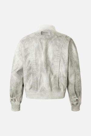 Concert Outfit Wasteland Dirty Dyed Leather Bomber Jacket