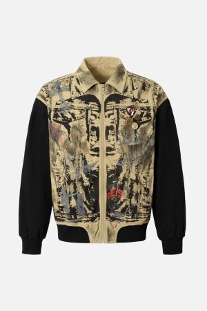 Concert Outfit Wasteland Patchwork Graffiti Badge Detroit Jacket