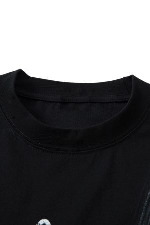 Concert Outfit Wasteland Style Heavy Dirty Dyed Print T-Shirt