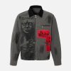 Concert Outfit Wasteland Style Portrait Print Patchwork Barn Jacket