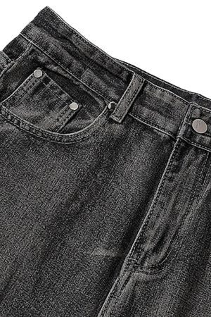 Concert Outfit Wasteland Style Washed Distressed Pleated Flare Jeans