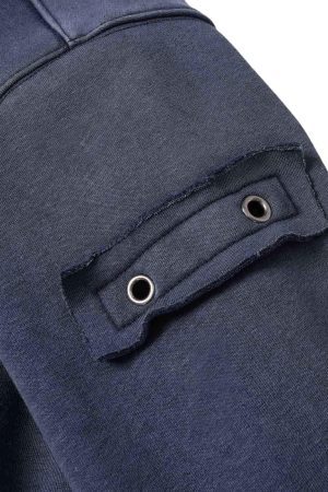 Concert Outfit Wasteland Style Washed Zipper Up Sweatshirt