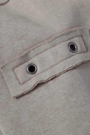 Concert Outfit Wasteland Style Washed Zipper Up Sweatshirt