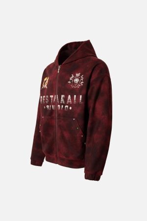 Concert Outfit Wasteland Tie-Dye Zipper Jacket