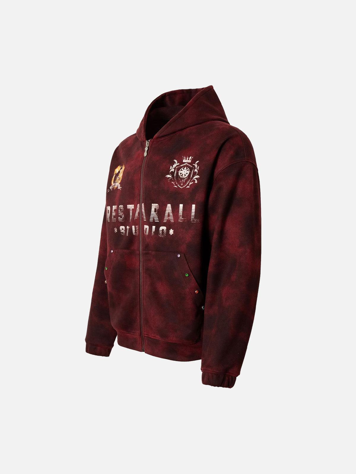 Concert Outfit Wasteland Tie-Dye Zipper Jacket Concert Outfit Wasteland Tie-Dye Zipper Jacket