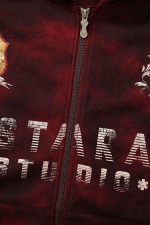 Concert Outfit Wasteland Tie-Dye Zipper Jacket