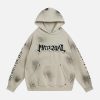 Concert Outfit Wasteland Washed Patched Embroidered Hoodie