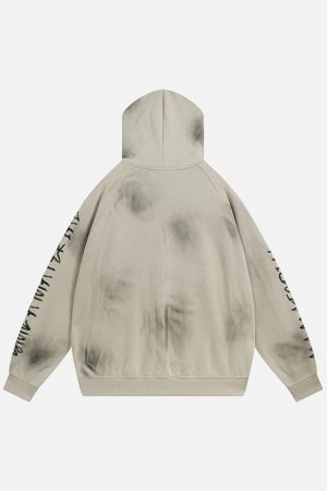 Concert Outfit Wasteland Washed Patched Embroidered Hoodie