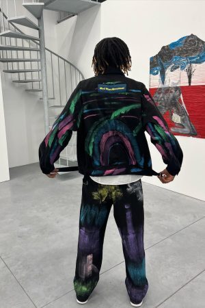 Concert Outfit Watercolor Print Jeans