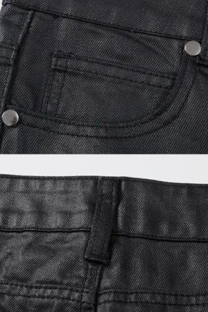 Concert Outfit Waxed Slim Pants