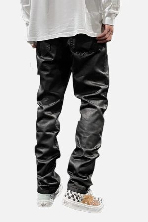 Concert Outfit Waxed Slim Pants