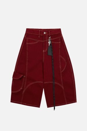 Concert Outfit Welt-Embellished Cargo Jorts