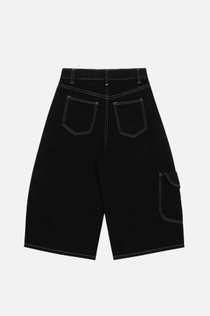 Concert Outfit Welt-Embellished Cargo Jorts