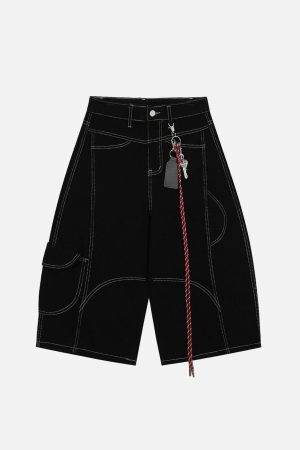 Concert Outfit Welt-Embellished Cargo Jorts