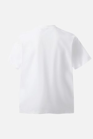 Concert Outfit White Tiger Print T-Shirt