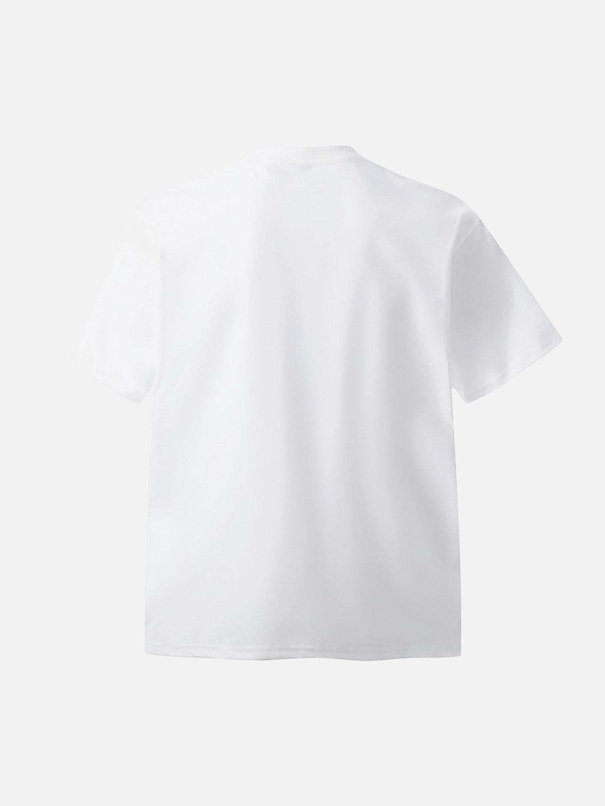 Concert Outfit White Tiger Print T-Shirt Concert Outfit White Tiger Print T-Shirt