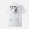 Concert Outfit White Tiger Print T-Shirt