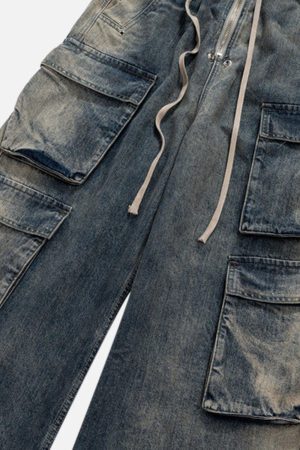 Concert Outfit Wide Leg Multi-Pocket Straight Leg Loose Jeans