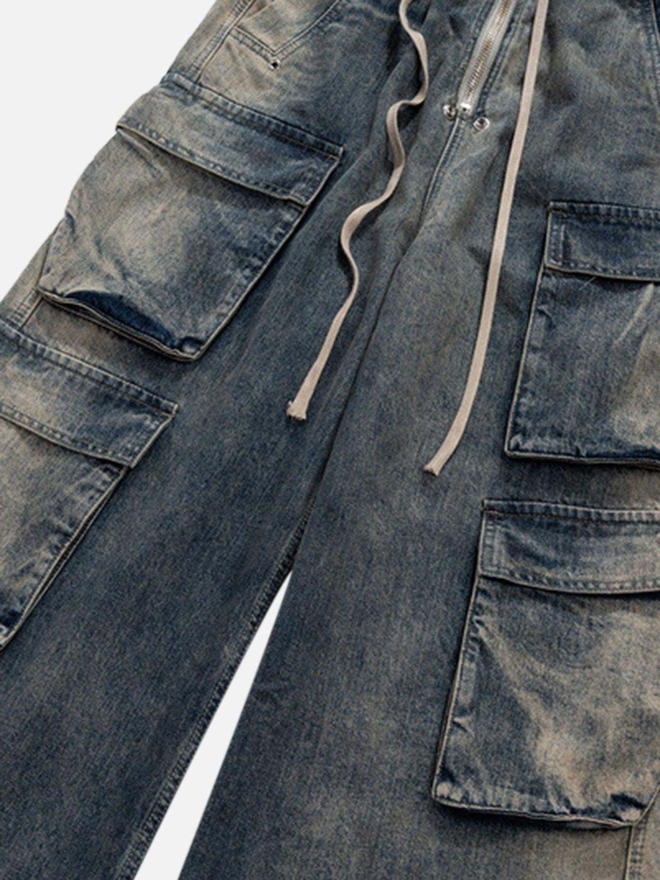 Concert Outfit Wide Leg Multi-Pocket Straight Leg Loose Jeans Concert Outfit Wide Leg Multi-Pocket Straight Leg Loose Jeans