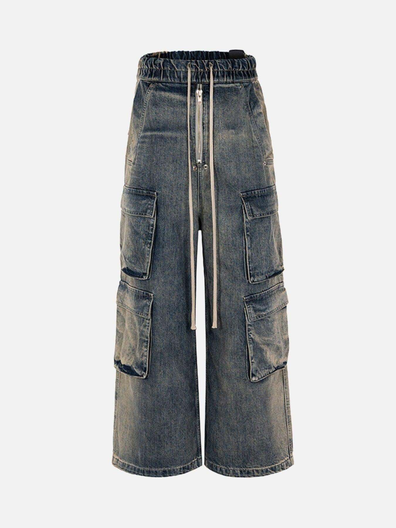 Concert Outfit Wide Leg Multi-Pocket Straight Leg Loose Jeans Concert Outfit Wide Leg Multi-Pocket Straight Leg Loose Jeans