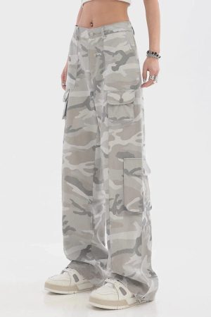 Concert Outfit Wide-Leg Straight-Leg Cargo Pants
