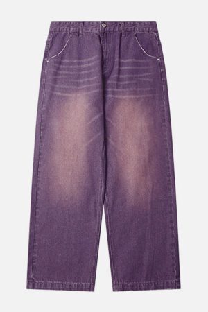 Concert Outfit Wide-Leg Washed Jeans