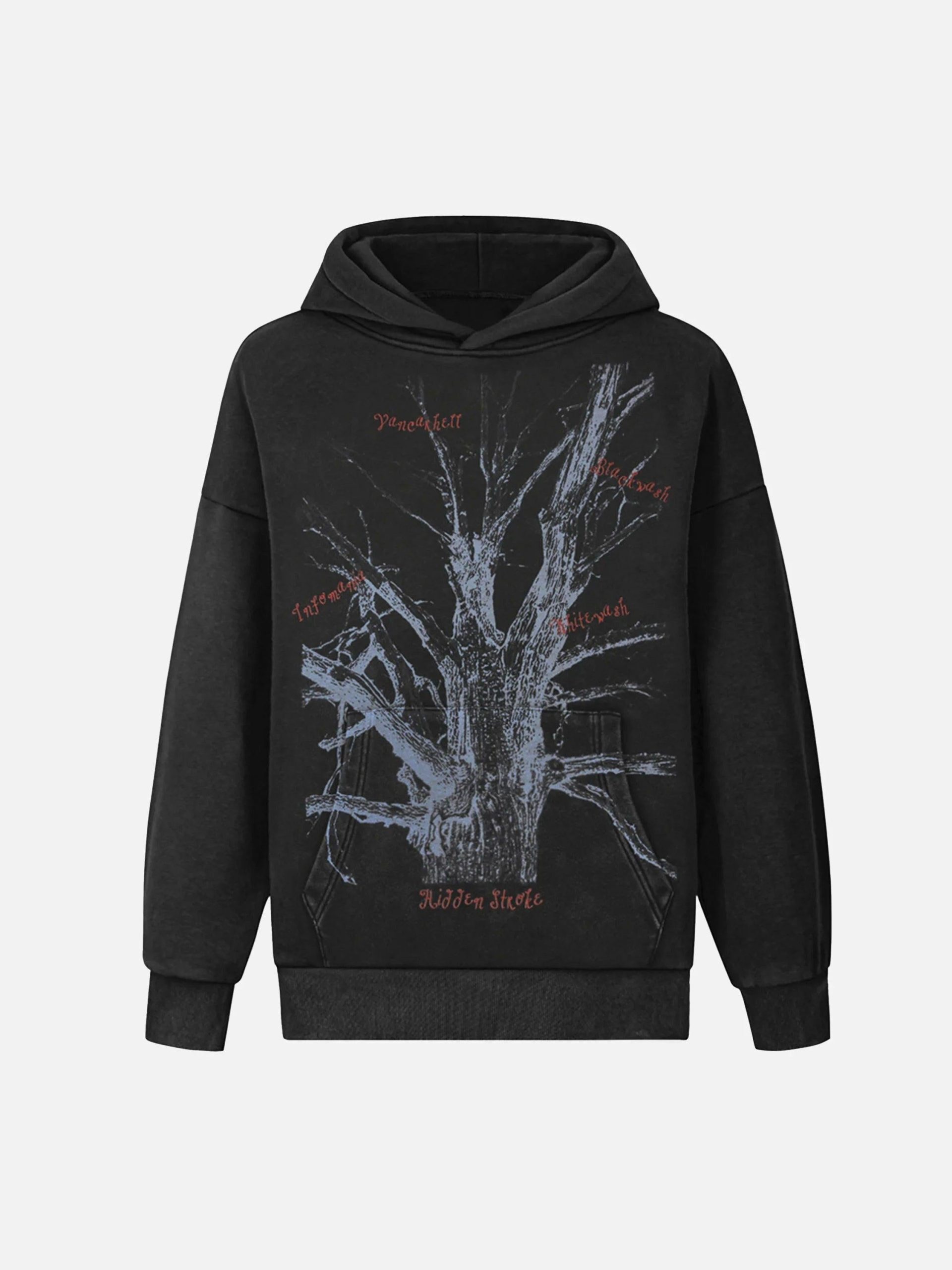 Concert Outfit Withered Branch Print Hoodie Concert Outfit Withered Branch Print Hoodie