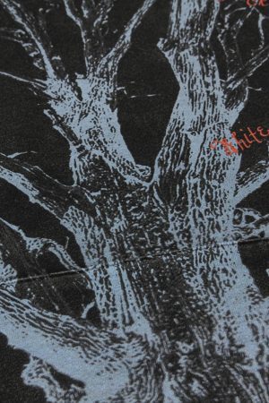 Concert Outfit Withered Branch Print Hoodie