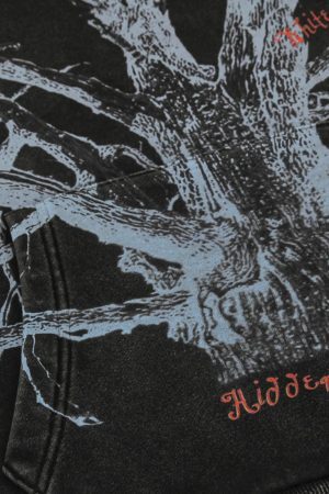 Concert Outfit Withered Branch Print Hoodie