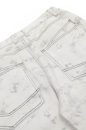 Concert Outfit Workwear Multi-Pocket Tie-Dye Pants