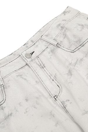 Concert Outfit Workwear Multi-Pocket Tie-Dye Pants