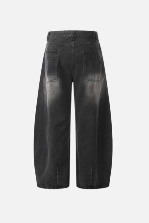 Concert Outfit Wrinkle Loose Barrel Jeans