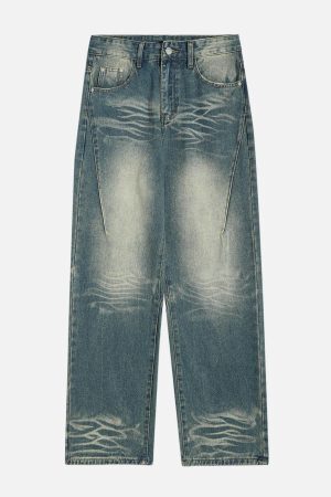 Concert Outfit Wrinkle Vintage Washed Jeans