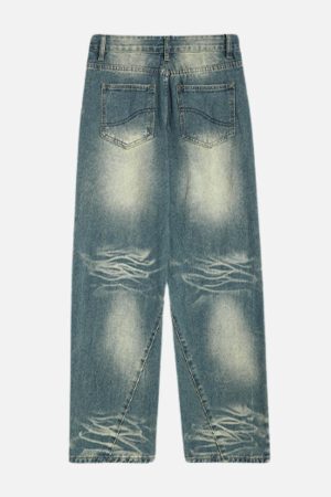 Concert Outfit Wrinkle Vintage Washed Jeans