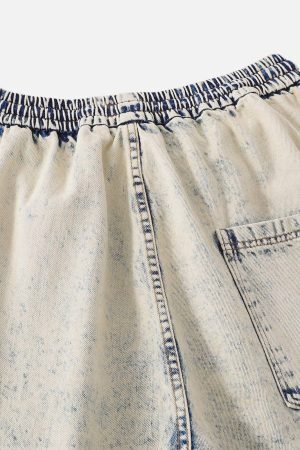 Concert Outfit Yellow Mud Washed Loose Jeans