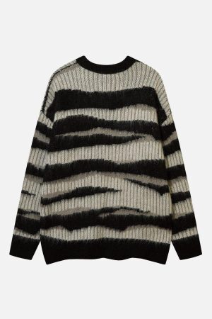 Concert Outfit Zebra Print Mohair Sweater