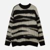 Concert Outfit Zebra Print Mohair Sweater