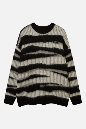 Concert Outfit Zebra Print Mohair Sweater