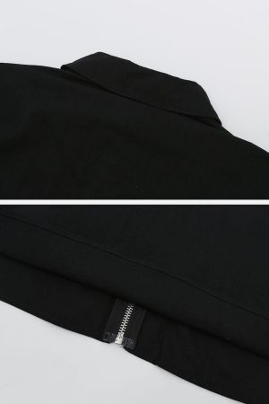 Concert Outfit Zip Patchwork Tee