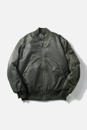 Concert Outfit ZIP UP Solid Color Winter Coat