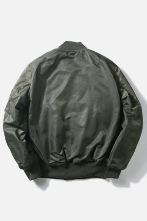 Concert Outfit ZIP UP Solid Color Winter Coat