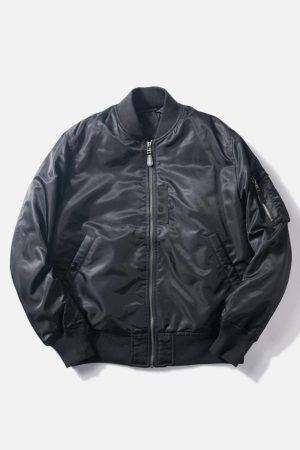 Concert Outfit ZIP UP Solid Color Winter Coat