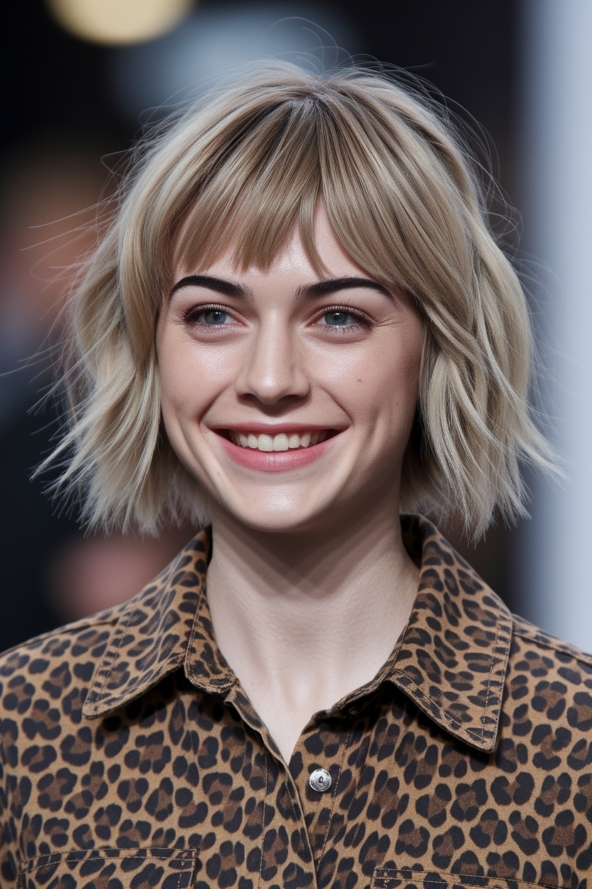 Cute Hairstyles for Short Hair with Bangs: Chic Styles outfit idea