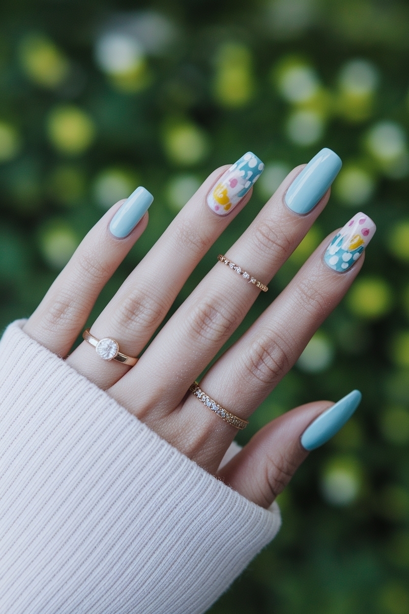 Cute Nail Ideas for Spring to Brighten Your Days outfit idea